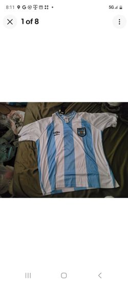 Only Worn Once Used Like-New Men's Umbro Argentina Soccer Futbol Jersey Size L