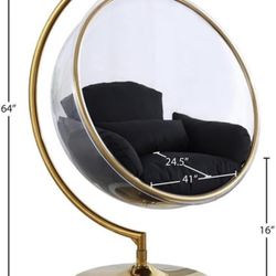 Acrylic Accent Swing Chair 