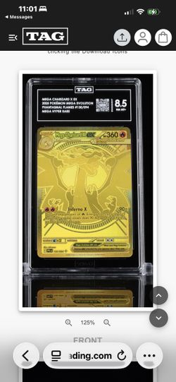 Mega Charizard graded slab