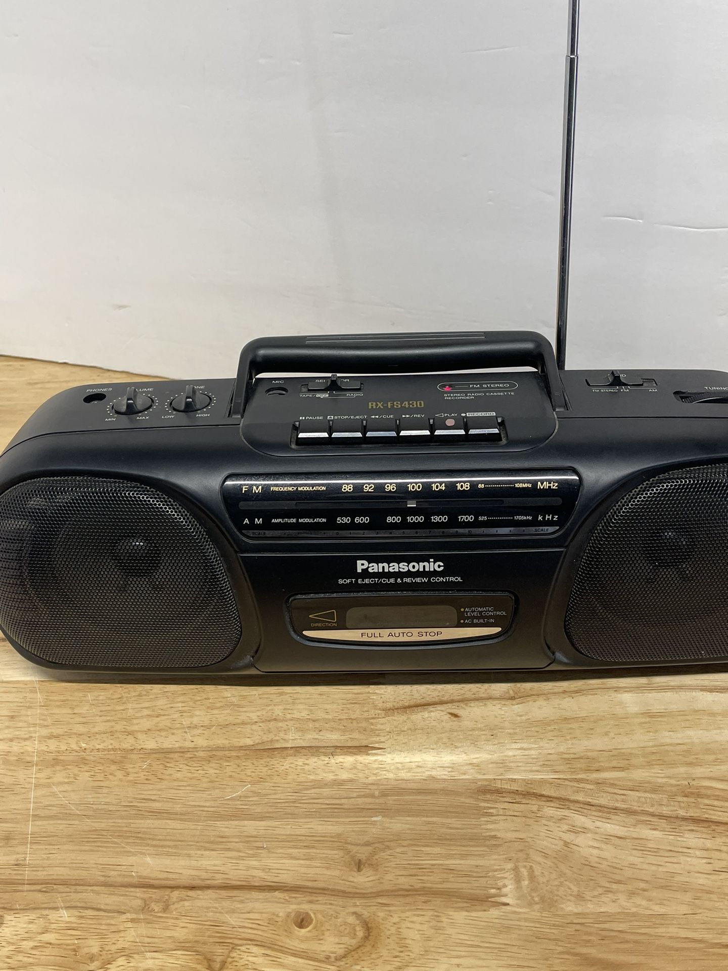 Panasonic RX-FS430 Boombox Radio Cassette Recorder In Black