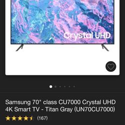 70 Inch Samsung 2023 Cu7000 Smart Tv 