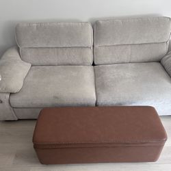 90” Modern Sofa And Ottoman 