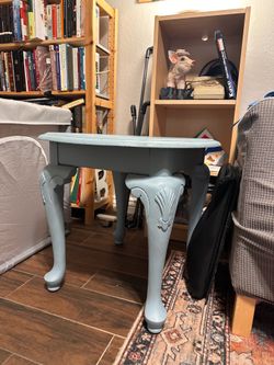 Blue end table