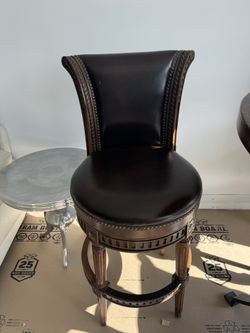 Leather Swivel Nail Head Stools Only