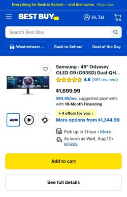 New Factory Sealed Samsung 49” Odyssey OLED G9 G93SD Gaming Monitor