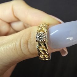 14 K Ring, Diamond 