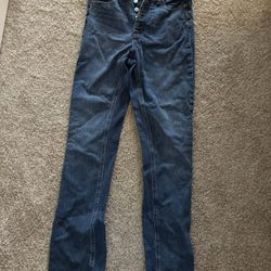 Dark Blue High-rise/boot Cut Jeans SIZE 0