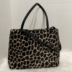 Vintage Kate Spade Calf Hair Animal Print Shoulder bag Tote 