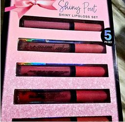 BRAND NEW SEALED! L.A. COLORS Shiny Pout SHINY LIPGLOSS SET - 5 PC Set