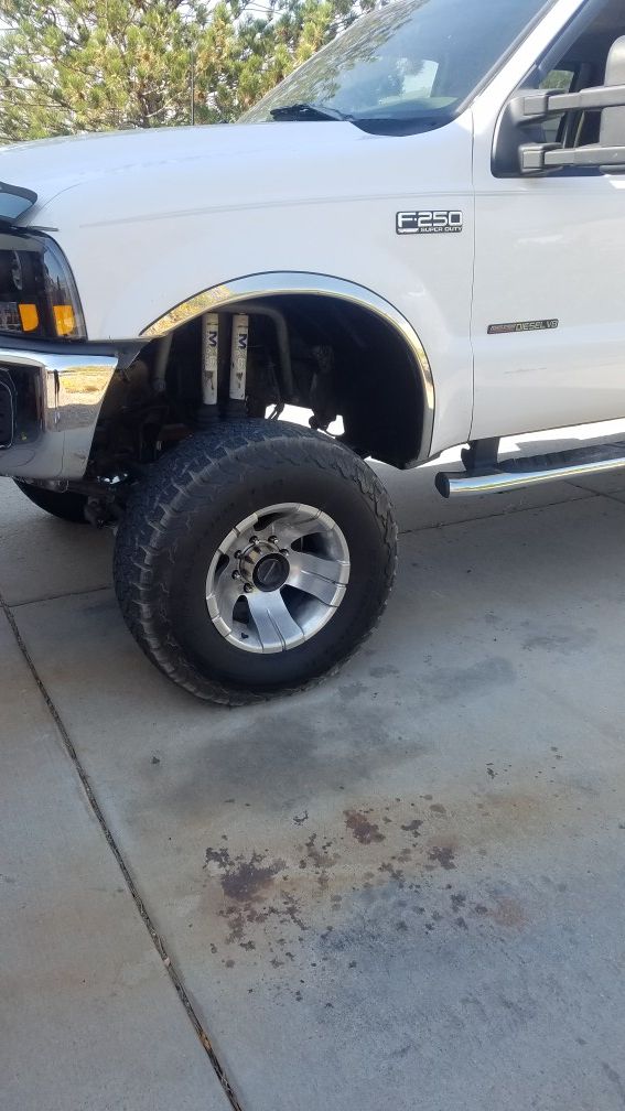 35"x12.50 17 Bf Goodrich on 17x10 ion rims