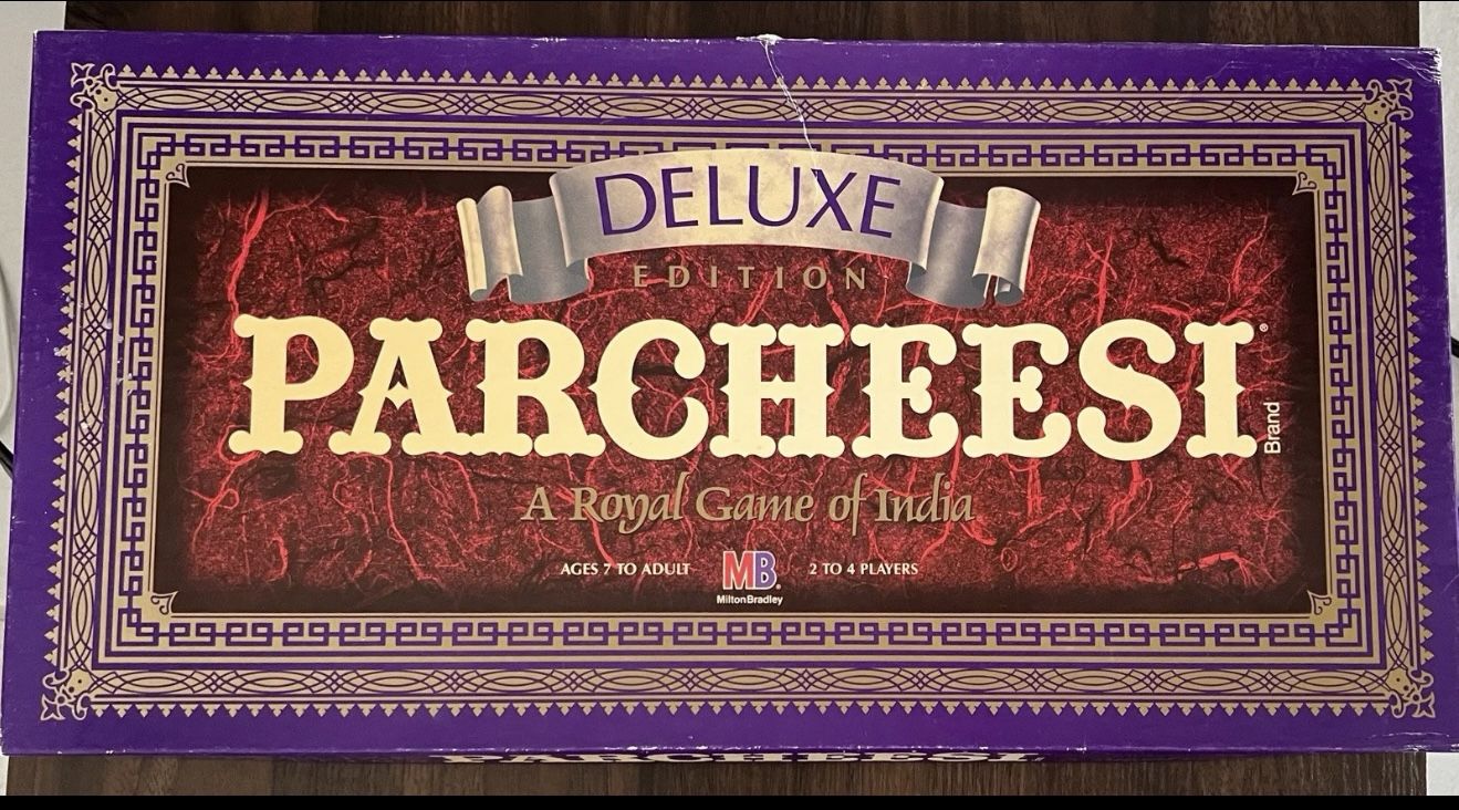 Parcheesi Deluxe Edition 1989 Milton Bradley Board Game Family