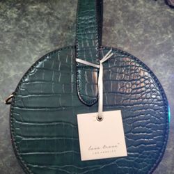 Dark Green Croc Looking Purse