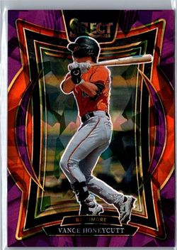 2025 Panini Select Vance Honeycutt Purple Cracked Ice Prizm