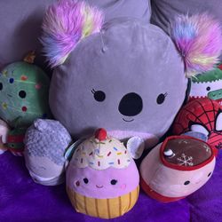Various Squishmallows Lot  Of 9 