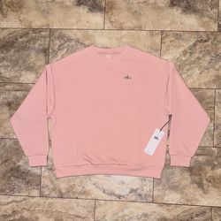 Alo Yoga Accolade Crew Neck Pullover Pink Quartz Sweatshirt Size XL