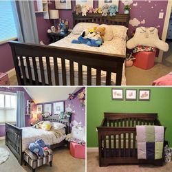 Convertible Full Size Bed  And Crib  