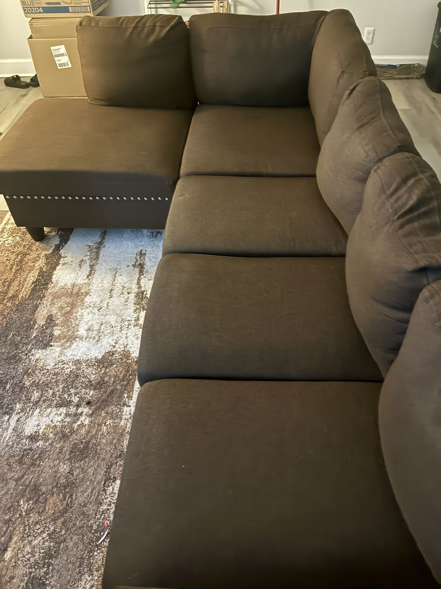 Brown Sofa And Chaise