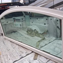 Custom Arch Windows size 72"x31 And 72,75"×22.5"  (two Half Eyebrow Arch Windows) argon fill