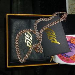 G.L.D jewelry C.Z
 Rose Gold Over Silver
 11 Inches Chain 