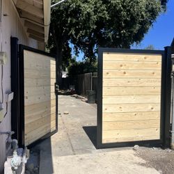 Iron Frame Gates And Wood 