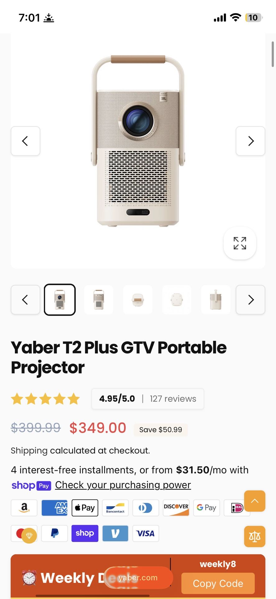 Yaber Smart Projector T2 Plus