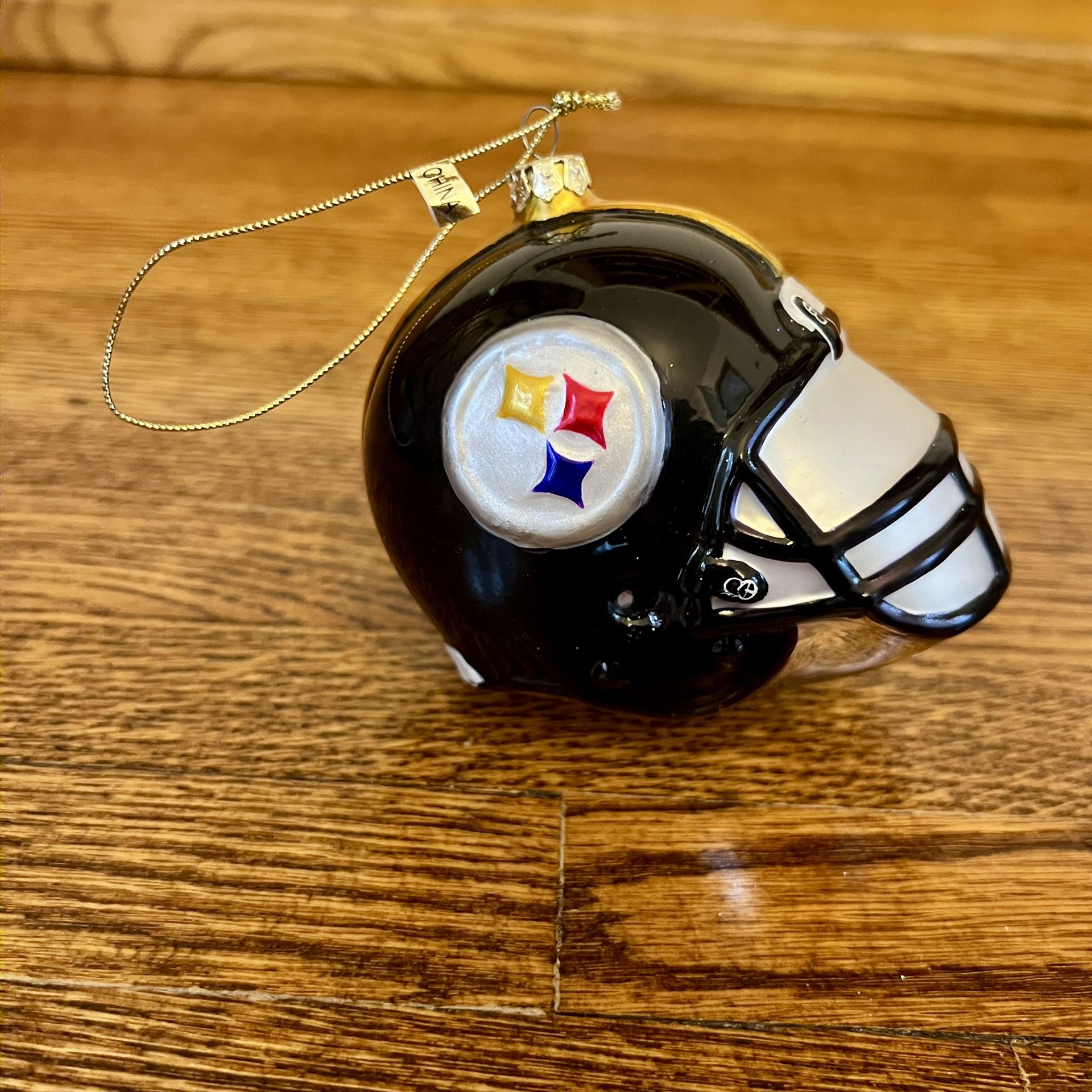 Pittsburgh Steelers Mercury Glass Football Helmet Christmas Ornament 