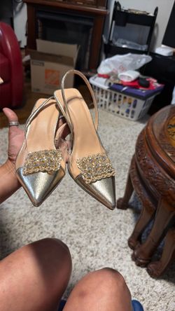 Gold shoes