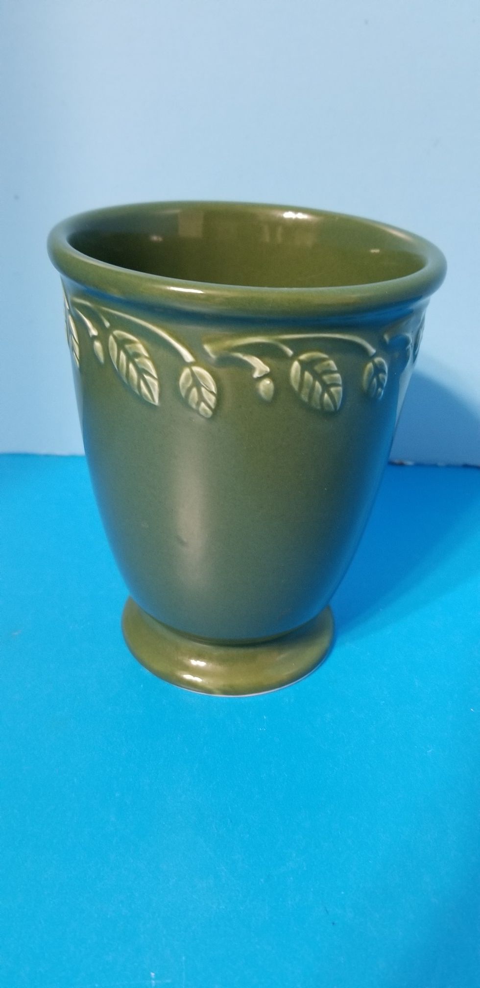 Longaberger Green Ivy Garden Flower Pot Vase