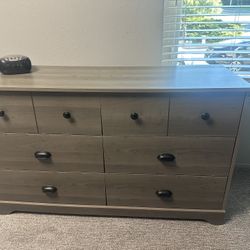 Modern Grey 6 Drawer Dresser 