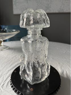 Vintage Glacier Glass Decanter