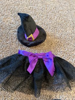 Dog Witch Halloween Costume Set
