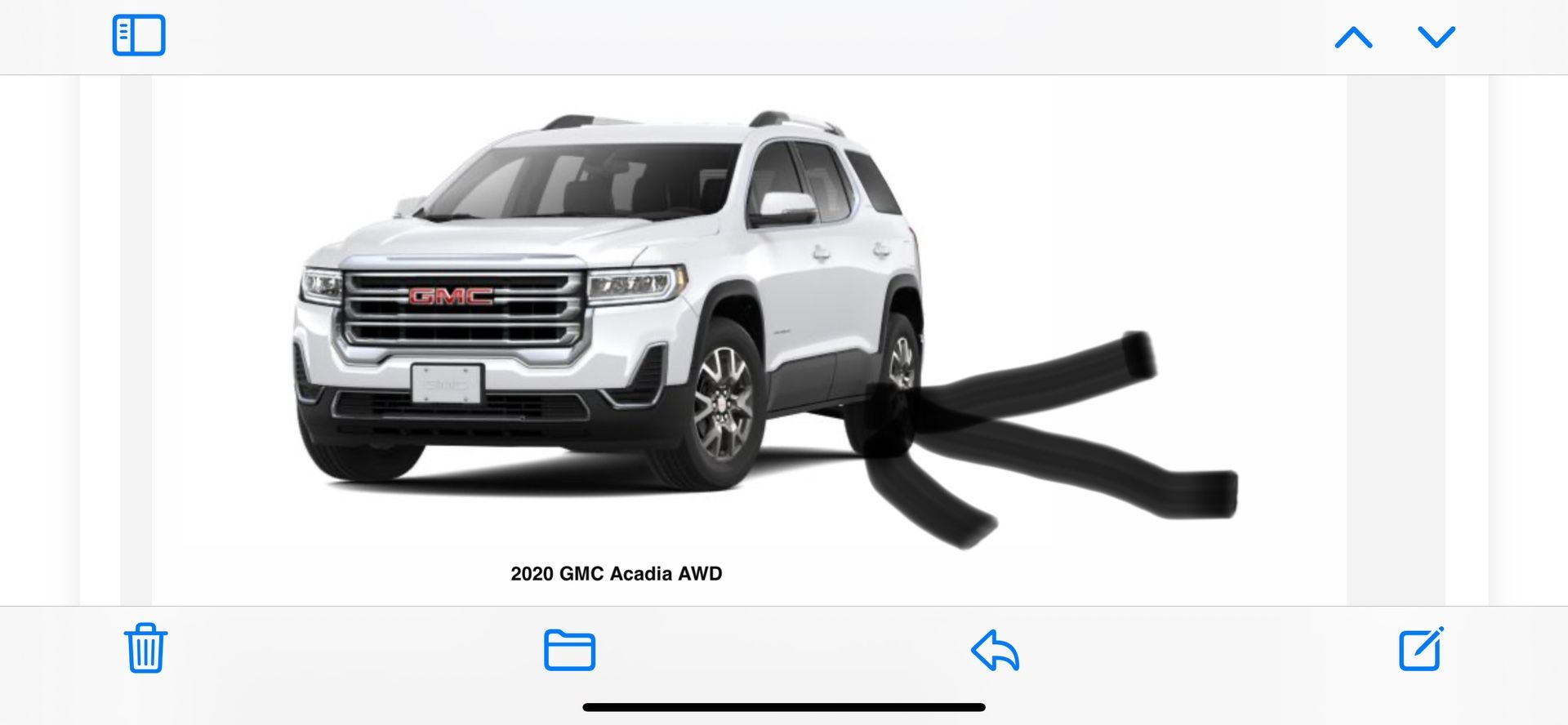 Side rails for 2020 GMC Acadia