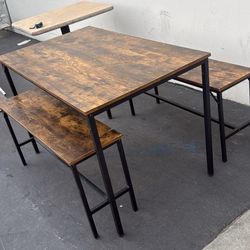 Kitchen Dining Table With Benches 