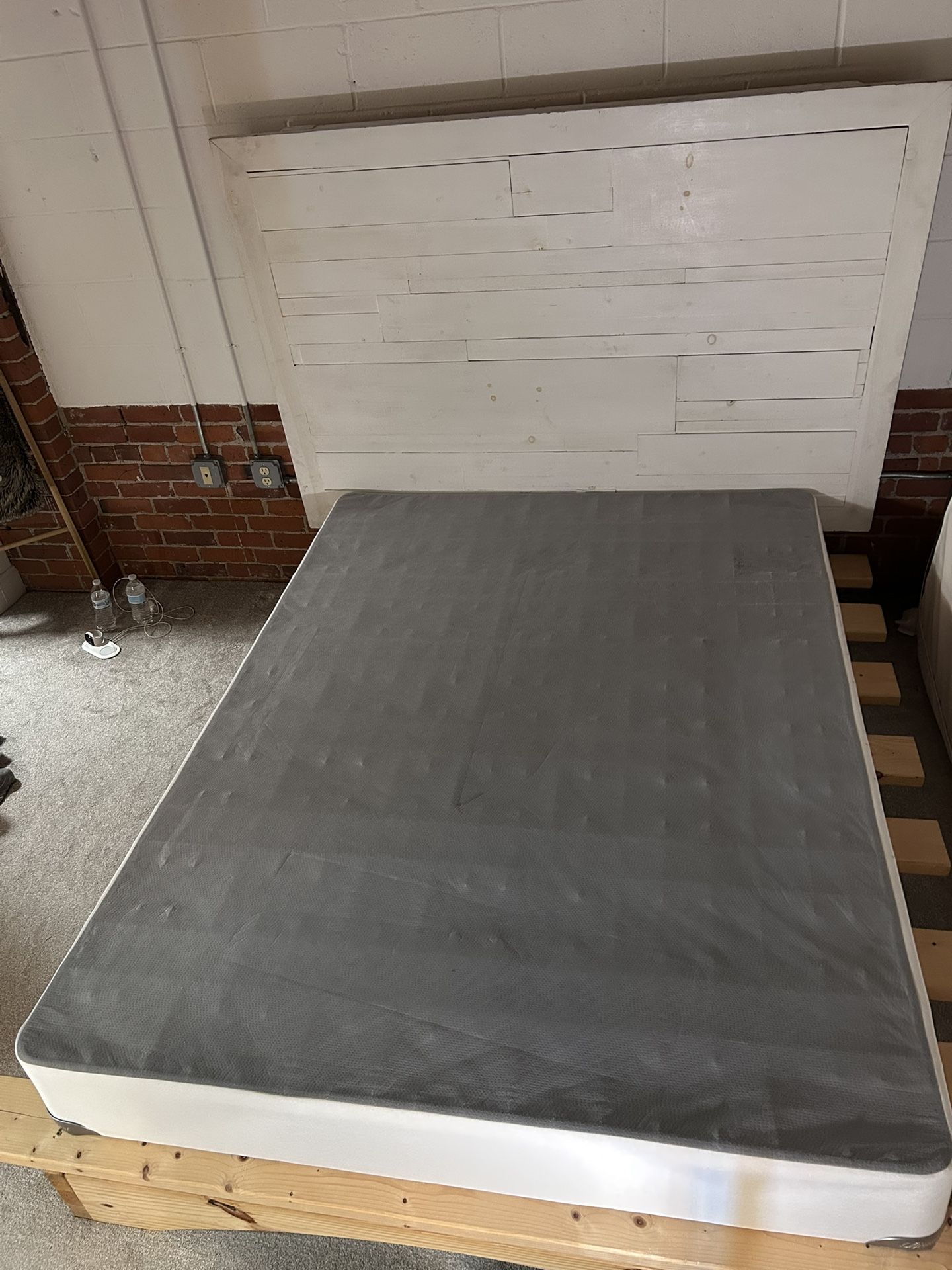 Wood Queen Bed Frame & Box spring