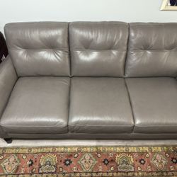Grey Leather Couch