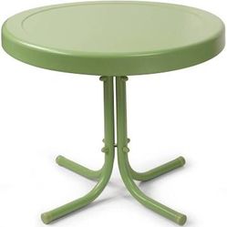 New in box retro Green Round Steel End Table