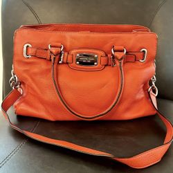 Michael Kors  Red-Orange Leather shoulder bag