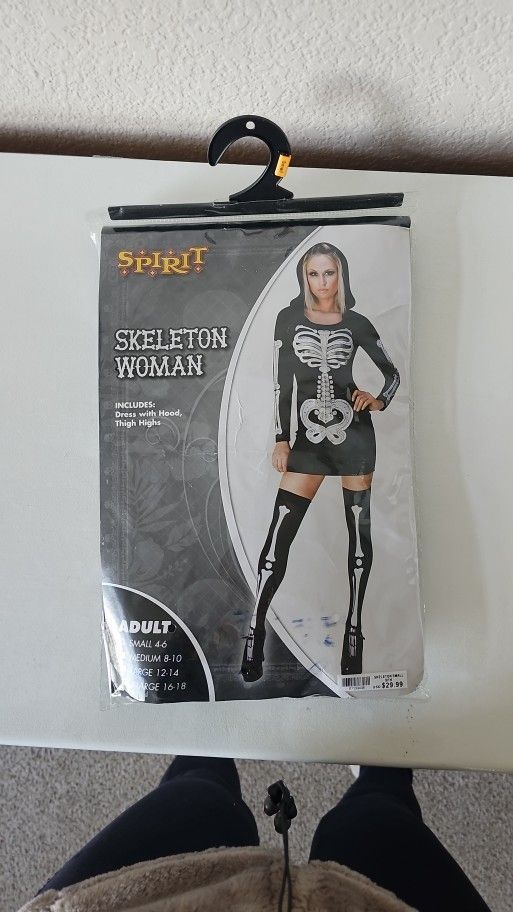 Halloween Skeleton Woman Costume 