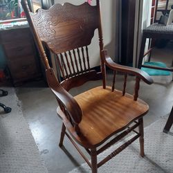 2 solid wood dining chairs
