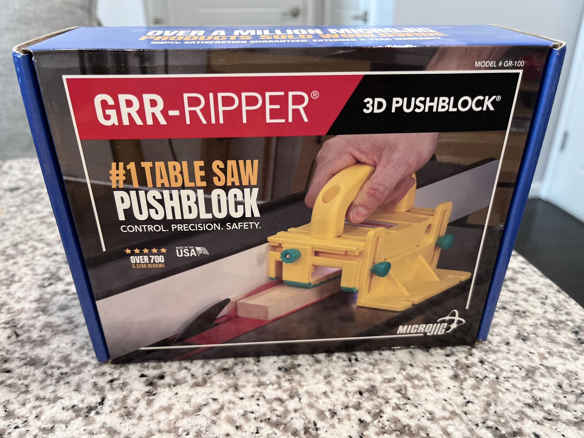 GRR-RIPPER® NEW #1 TABLE SAW PUSHBLOCK CONTROL. PRECISION. SAFETY. USAPE
