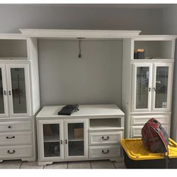 White (painted) Entertainment Center (large) FREE