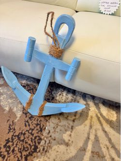 New large handcrafted carved anchor
