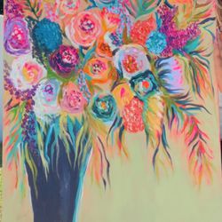 Acrylic Floral Painting 