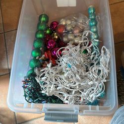 Christmas ornaments and lights 