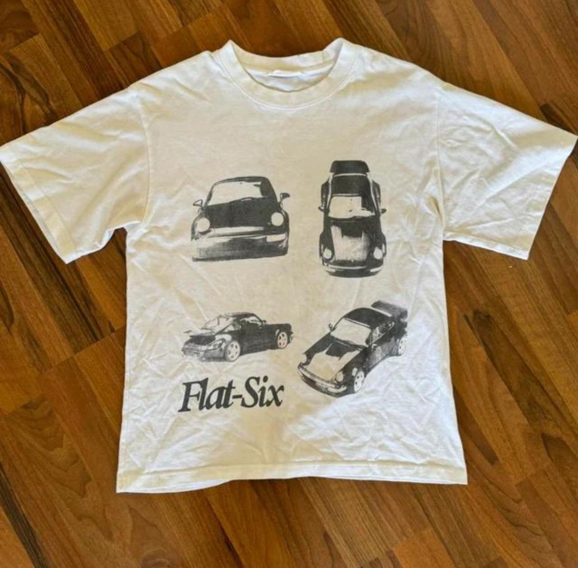 White Vintage Flat 6 Tshirt