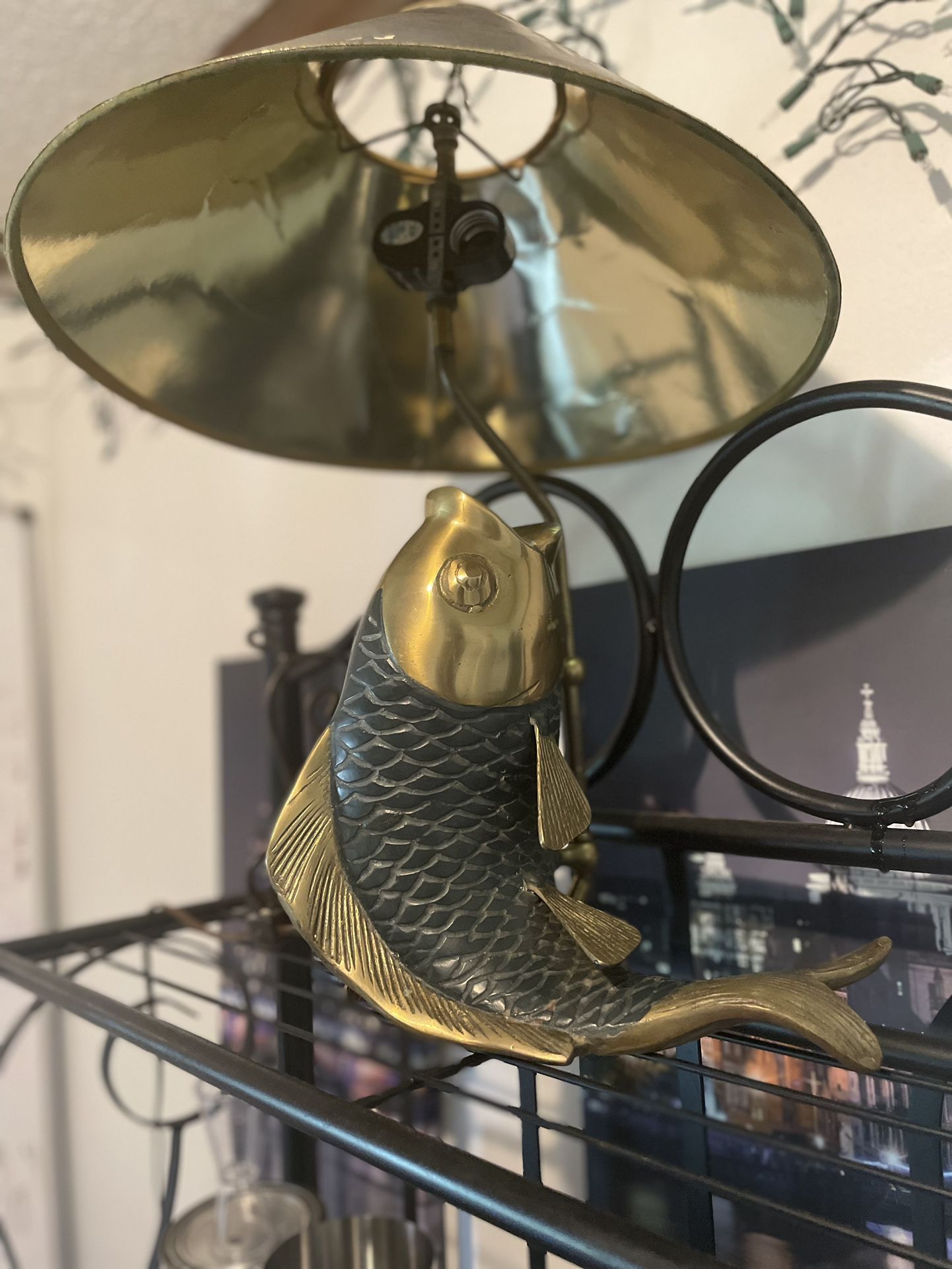 Chapman Vintage Brass Fish Lamp