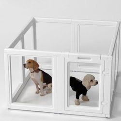 Dog Playpen,Dog Pen,Clear Dog Playpen, Acrylic Dog Pen, 8 panels
