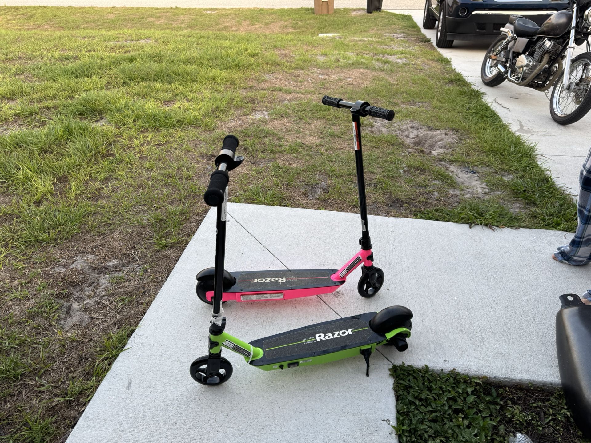 Two Razor Electric Scooters