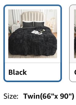 Twin Black Comforter New