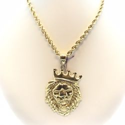 Gold Chain & Pendant Set 10K New